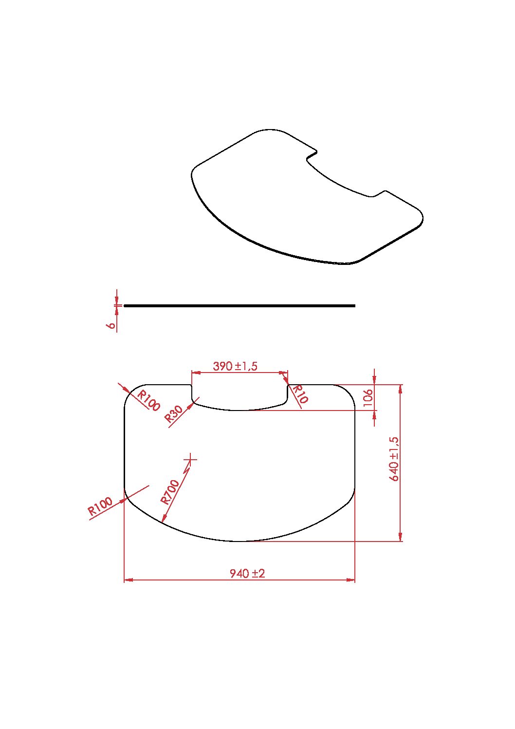 Formsk&aring;ret glasgulvplade Lotus Jubilee 20